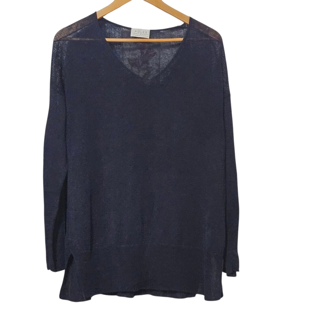 Poles Women's Navy Knit Sweater Size Medium